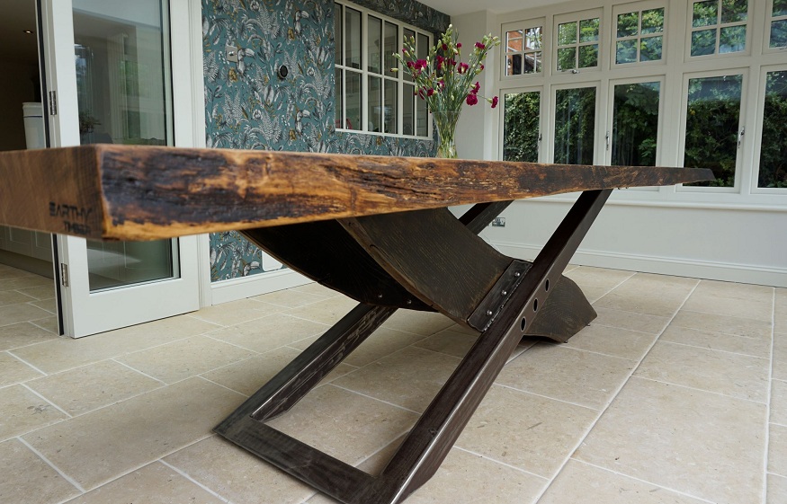 modern live edge dining table