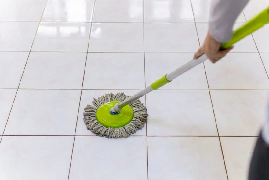 how to clean floor tile grout without scrubbing